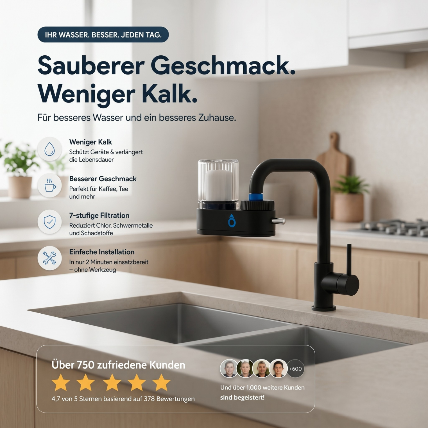 H2Orw® Frischeres Wasser direkt aus Ihrem Wasserhahn